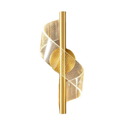 Contemporary Scandinavian Iron Acrylic Linear LED Wall Sconce Lamp For Bedroom