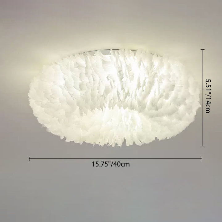 Moderne Art Deco Feder Eisen Kranz Rund 3/6/8 Licht Deckenleuchte für Schlafzimmer 