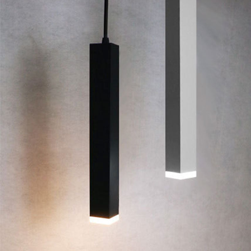 Lámpara colgante lineal LED de vidrio y aluminio minimalista moderna para sala de estar 