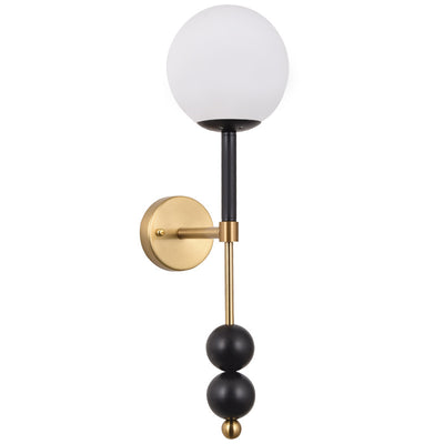 Traditional French Iron Glass Linear 1-Light Wall Sconce Lamp For Bedroom