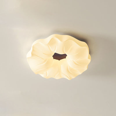 Contemporary Scandinavian Iron PE Flower LED Flush Mount Ceiling Light For Living Room