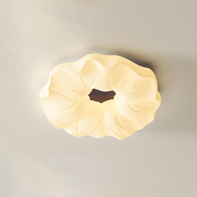 Contemporary Scandinavian Iron PE Flower LED Flush Mount Ceiling Light For Living Room