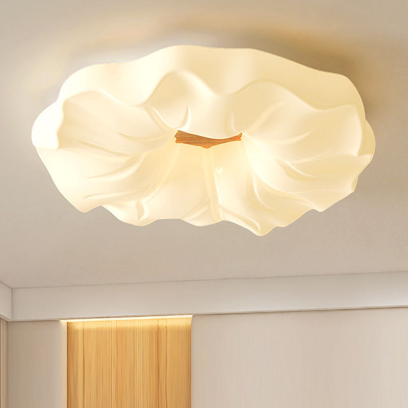 Contemporary Scandinavian Iron PE Flower LED Flush Mount Ceiling Light For Living Room
