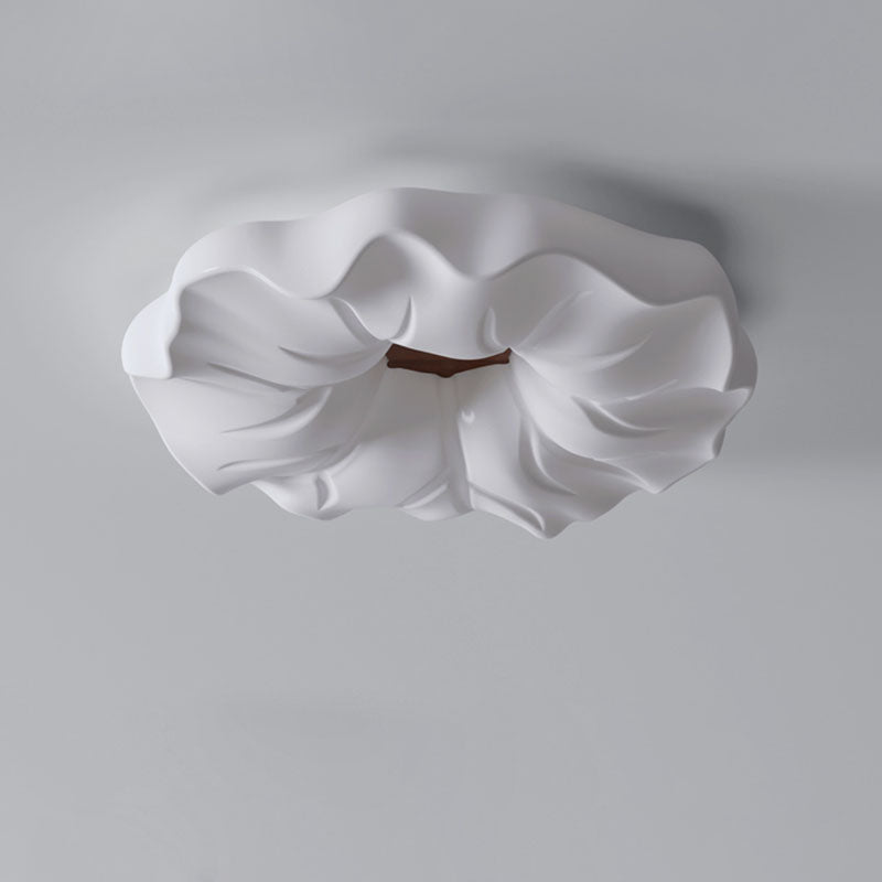 Contemporary Scandinavian Iron PE Flower LED Flush Mount Ceiling Light For Living Room