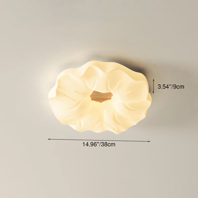 Contemporary Scandinavian Iron PE Flower LED Flush Mount Ceiling Light For Living Room