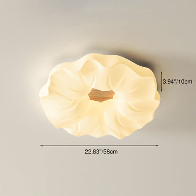 Contemporary Scandinavian Iron PE Flower LED Flush Mount Ceiling Light For Living Room