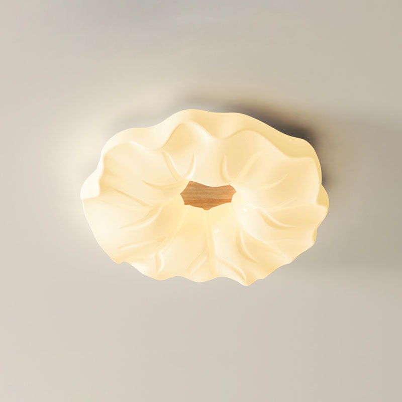 Contemporary Scandinavian Iron PE Flower LED Flush Mount Ceiling Light For Living Room