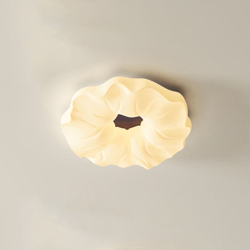 Contemporary Scandinavian Iron PE Flower LED Flush Mount Ceiling Light For Living Room