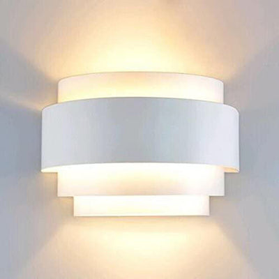Modern Minimalist Iron Semicircle 1-Light Wall Sconce Lamp For Bedroom