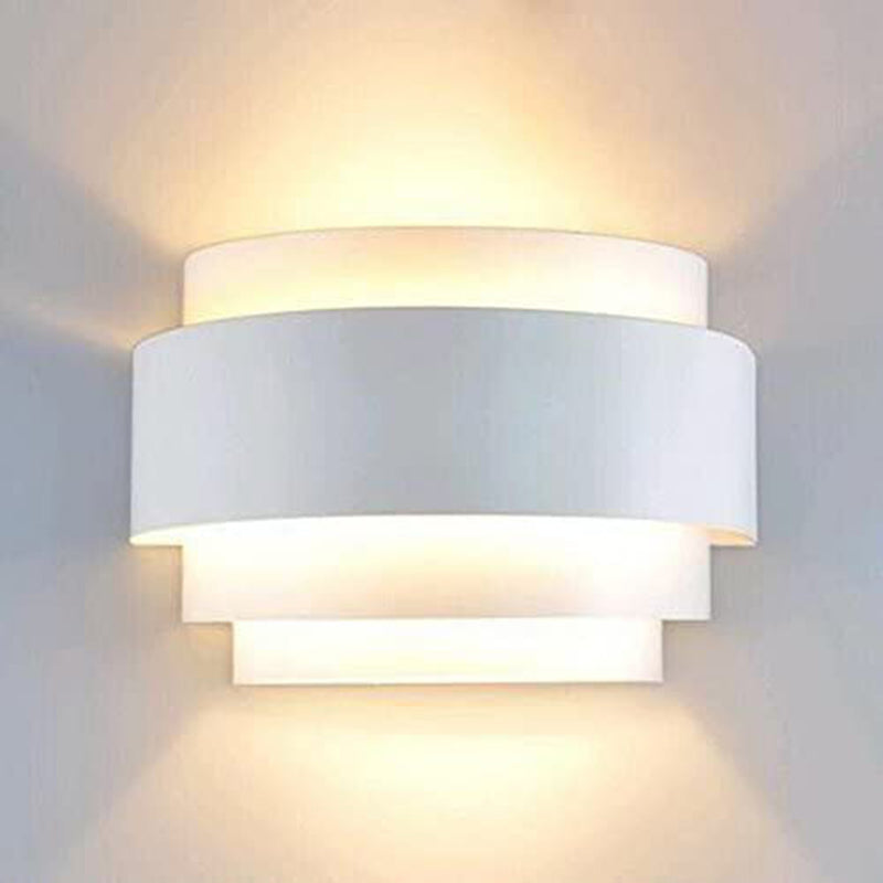 Modern Minimalist Iron Semicircle 1-Light Wall Sconce Lamp For Bedroom