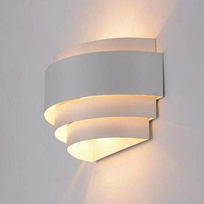 Modern Minimalist Iron Semicircle 1-Light Wall Sconce Lamp For Bedroom