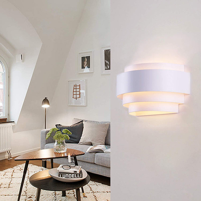 Lampe murale à une lumière en demi-cercle en fer minimaliste moderne pour chambre 