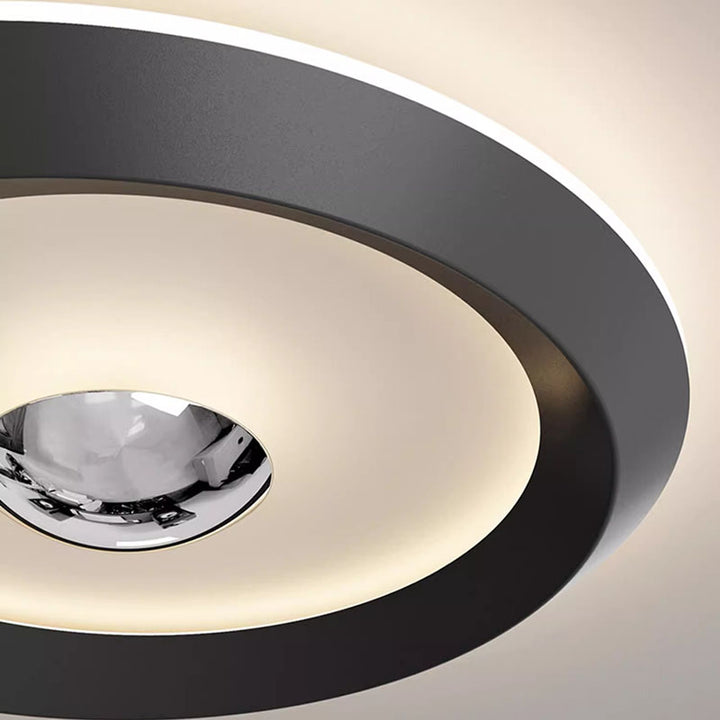 Plafonnier LED rond en fer acrylique minimaliste moderne pour chambre 
