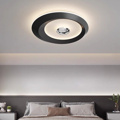 Modern Minimalist Iron Acrylic Round LED Flush Mount Ceiling Light For Bedroom