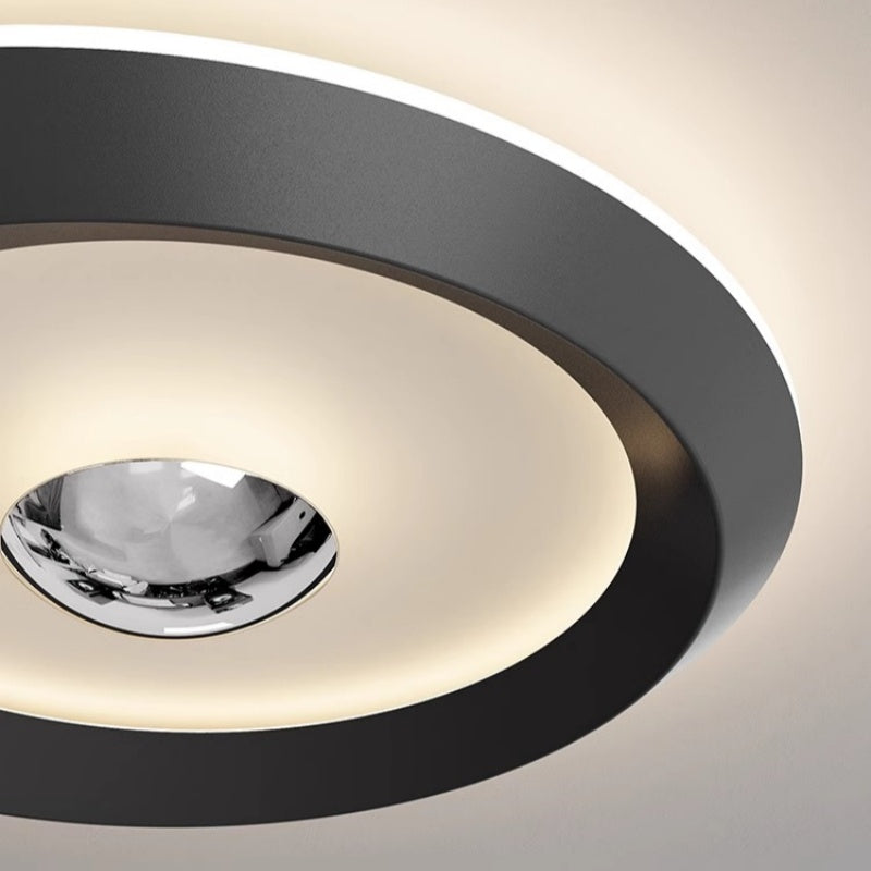 Plafonnier LED rond en fer acrylique minimaliste moderne pour chambre 
