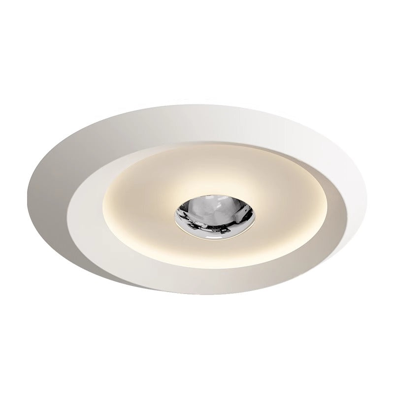 Modern Minimalist Iron Acrylic Round LED Flush Mount Ceiling Light For Bedroom