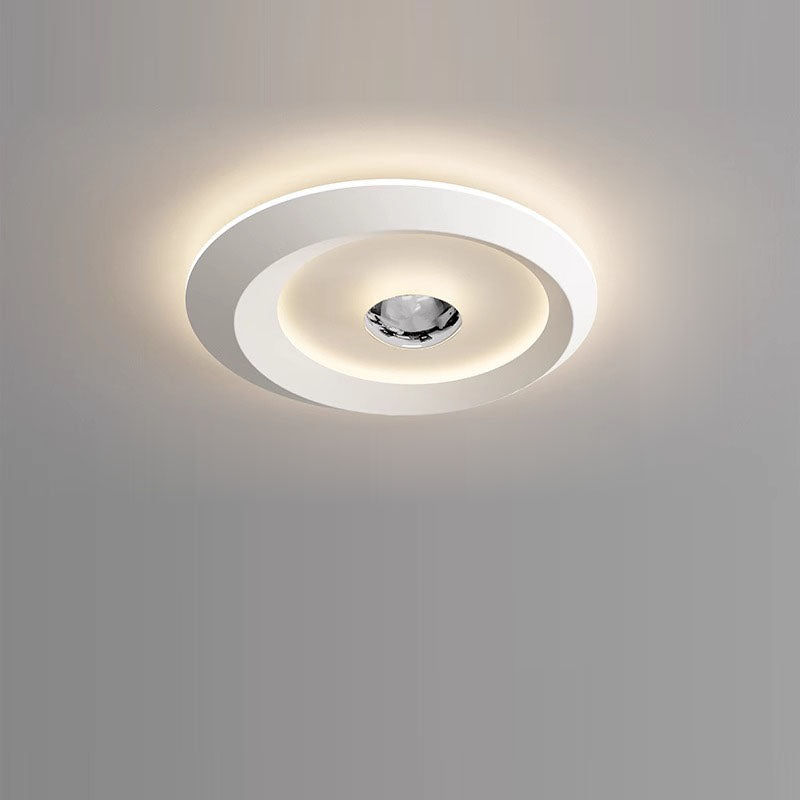 Plafonnier LED rond en fer acrylique minimaliste moderne pour chambre 