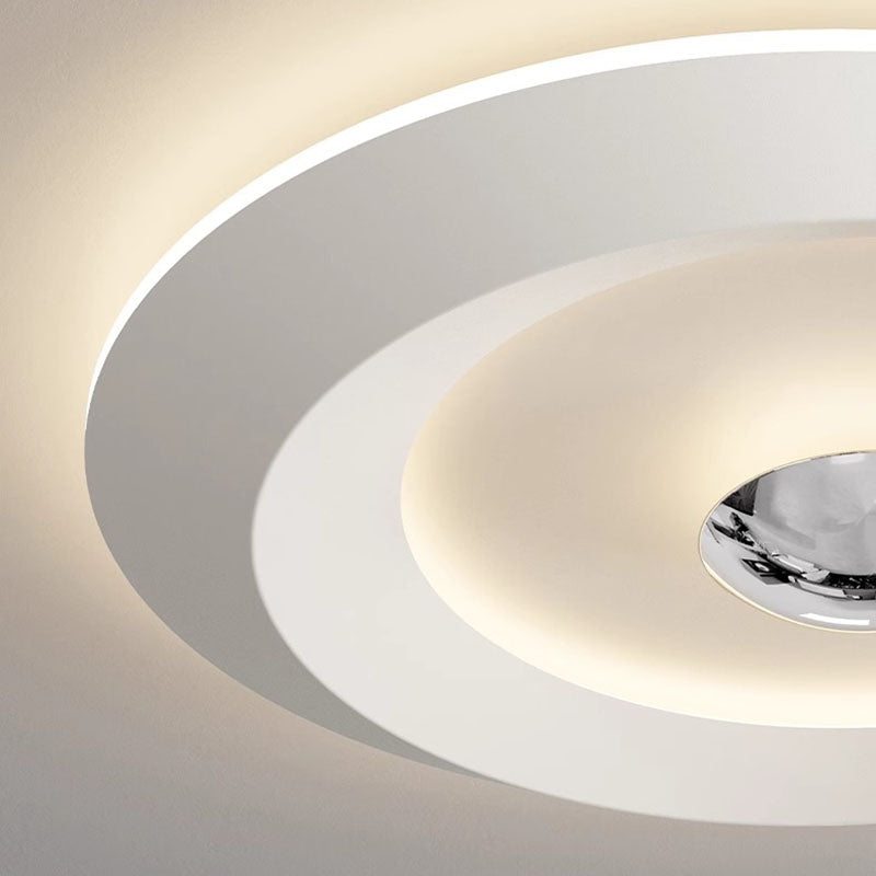 Plafonnier LED rond en fer acrylique minimaliste moderne pour chambre 