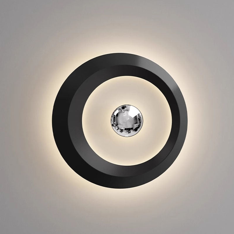 Plafonnier LED rond en fer acrylique minimaliste moderne pour chambre 