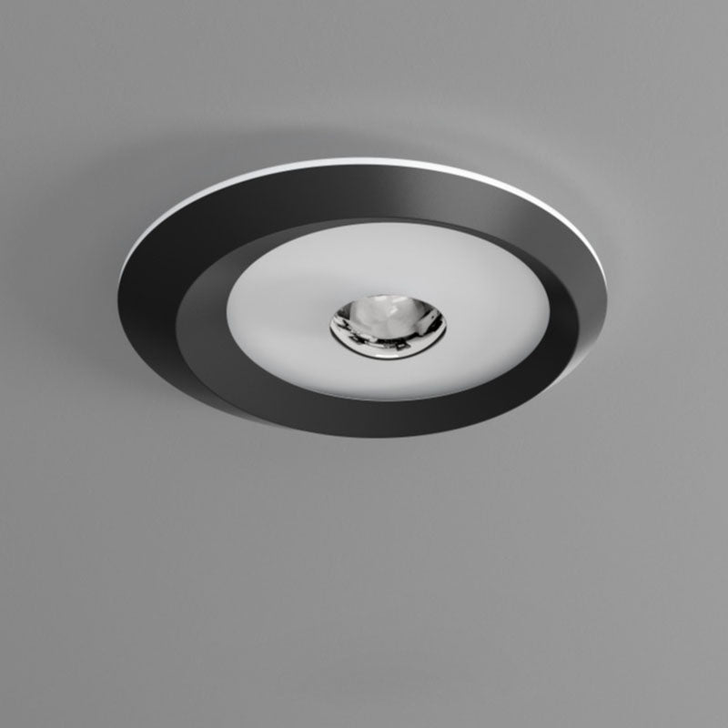 Plafonnier LED rond en fer acrylique minimaliste moderne pour chambre 