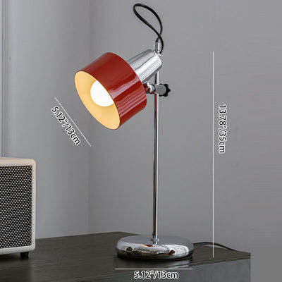 Contemporary Retro Iron Aluminum Round 1-Light Table Lamp For Living Room