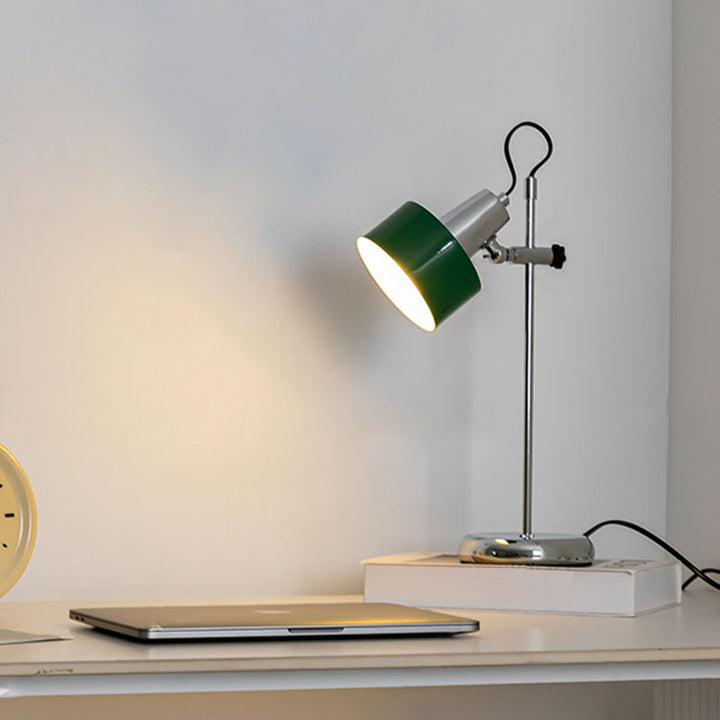Zeitgenössische Retro Eisen Aluminium Runde 1-Licht Tischlampe für das Wohnzimmer 