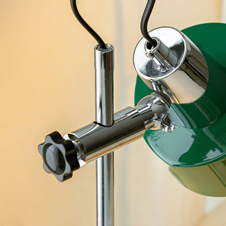 Zeitgenössische Retro Eisen Aluminium Runde 1-Licht Tischlampe für das Wohnzimmer 