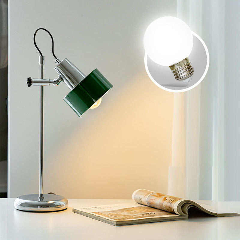 Contemporary Retro Iron Aluminum Round 1-Light Table Lamp For Living Room