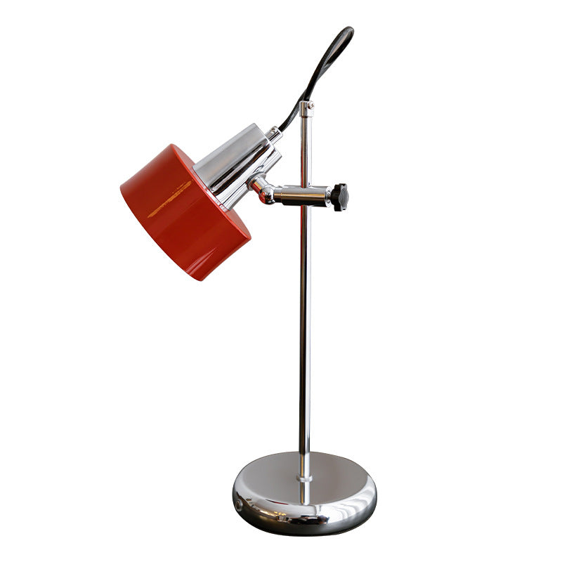 Contemporary Retro Iron Aluminum Round 1-Light Table Lamp For Living Room