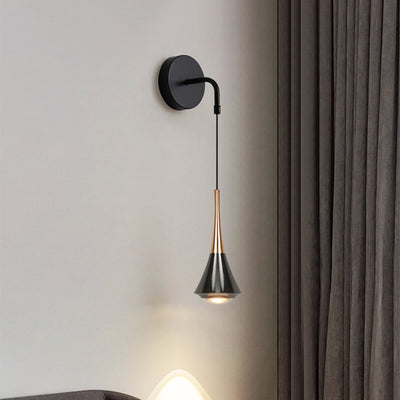 Contemporary Scandinavian Aluminum Iron Linear LED Wall Sconce Lamp For Bedroom