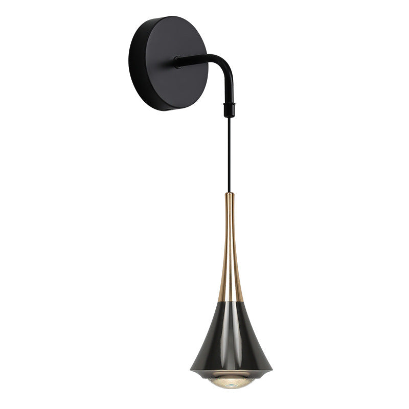 Contemporary Scandinavian Aluminum Iron Linear LED Wall Sconce Lamp For Bedroom