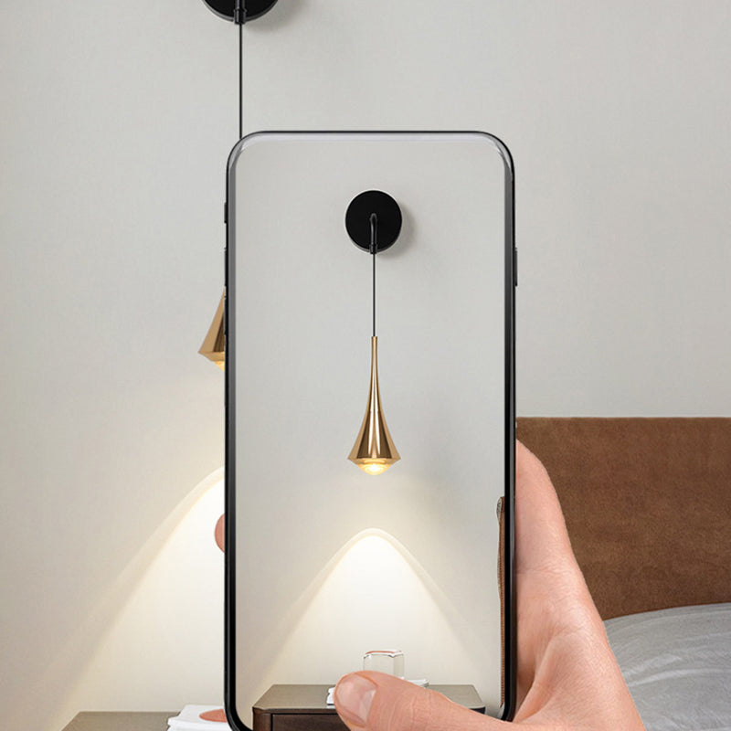 Contemporary Scandinavian Aluminum Iron Linear LED Wall Sconce Lamp For Bedroom