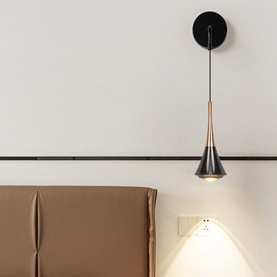 Contemporary Scandinavian Aluminum Iron Linear LED Wall Sconce Lamp For Bedroom