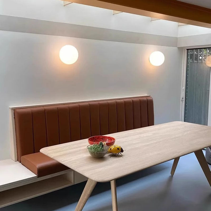 Modern Minimalist Metal Glass Ball 1-Light Wall Sconce Lamp For Living Room