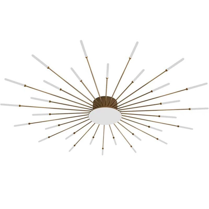 Contemporary Nordic Iron Aluminum Acrylic Round LED Semi-Flush Mount Ceiling Light For Living Room