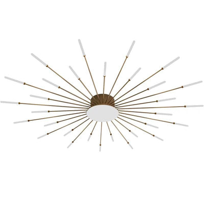 Contemporary Nordic Iron Aluminum Acrylic Round LED Semi-Flush Mount Ceiling Light For Living Room