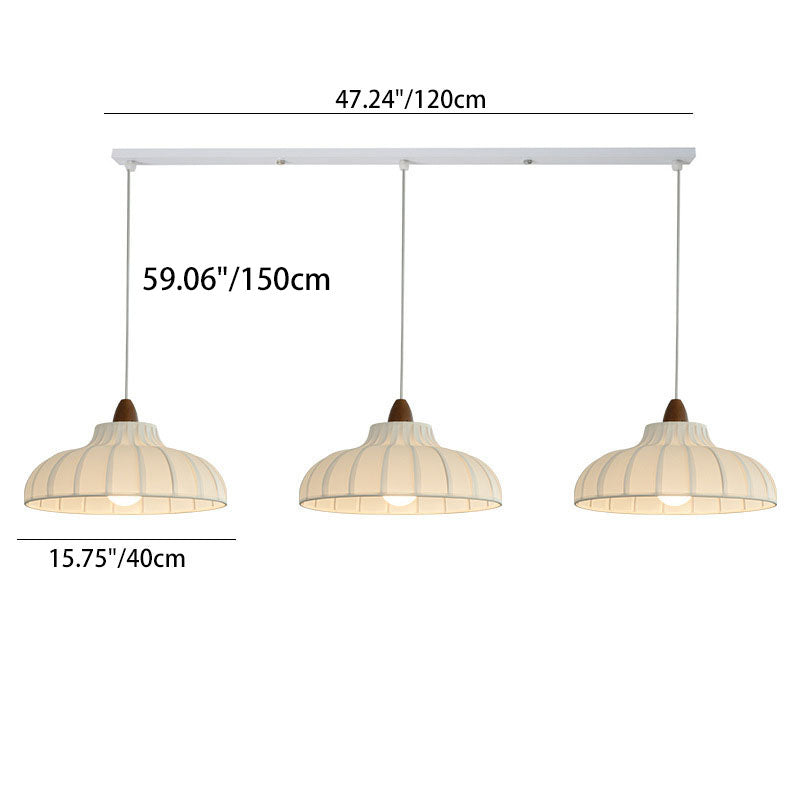 Traditional French Fabric Iron Wood Round 1/2/3 Light Chandelier For Bedroom