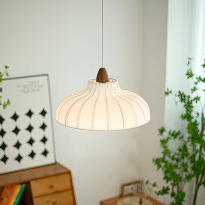 Traditional French Fabric Iron Wood Round 1/2/3 Light Chandelier For Bedroom