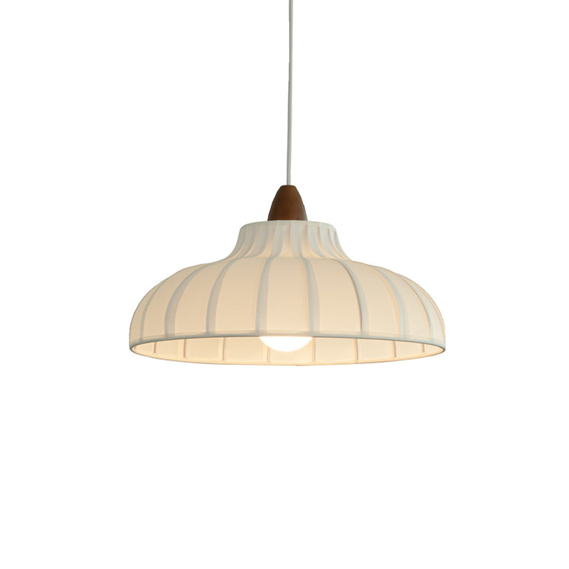 Traditional French Fabric Iron Wood Round 1/2/3 Light Chandelier For Bedroom