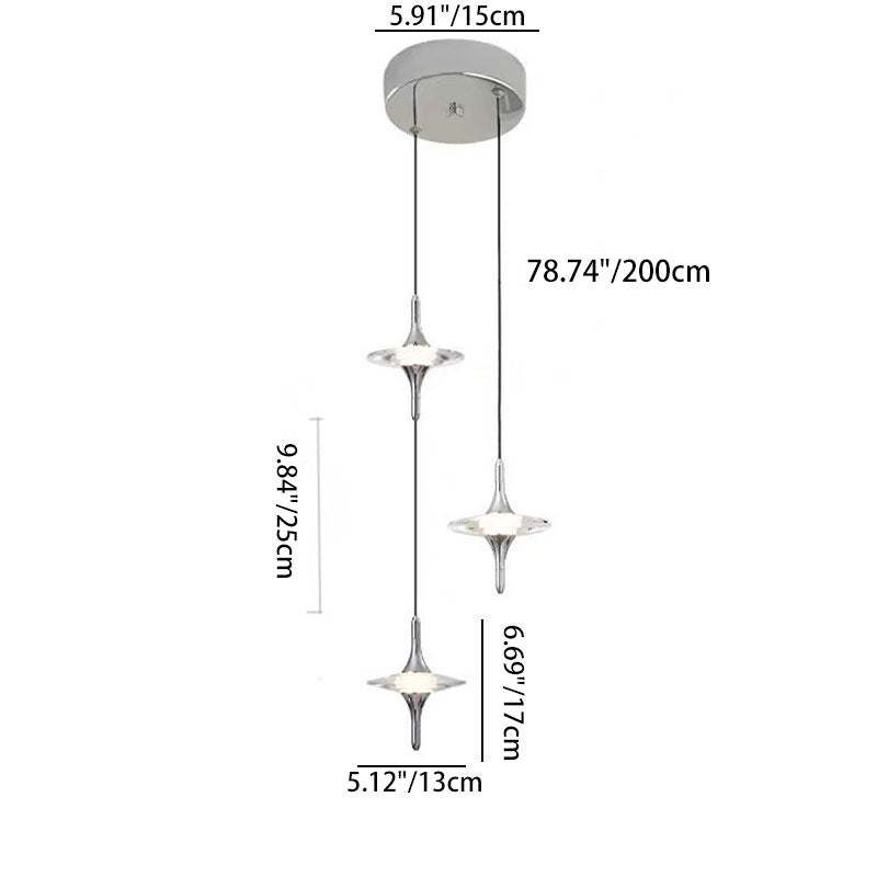 Modern Luxury Aluminum Crystal Star LED Chandelier For Bedroom