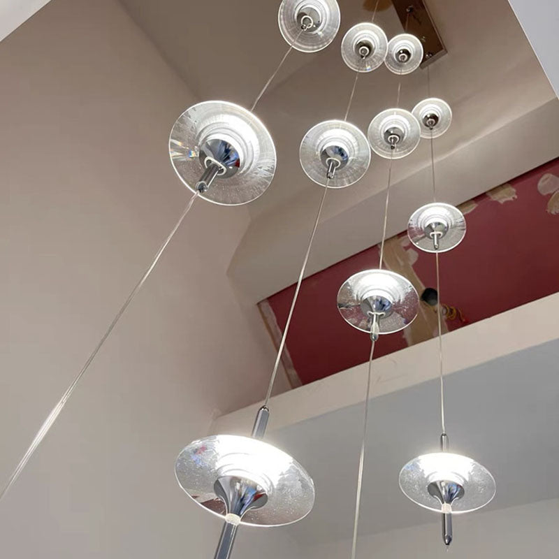 Modern Luxury Aluminum Crystal Star LED Chandelier For Bedroom