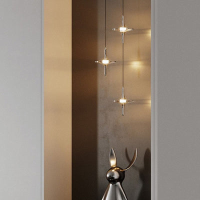 Modern Luxury Aluminum Crystal Star LED Chandelier For Bedroom