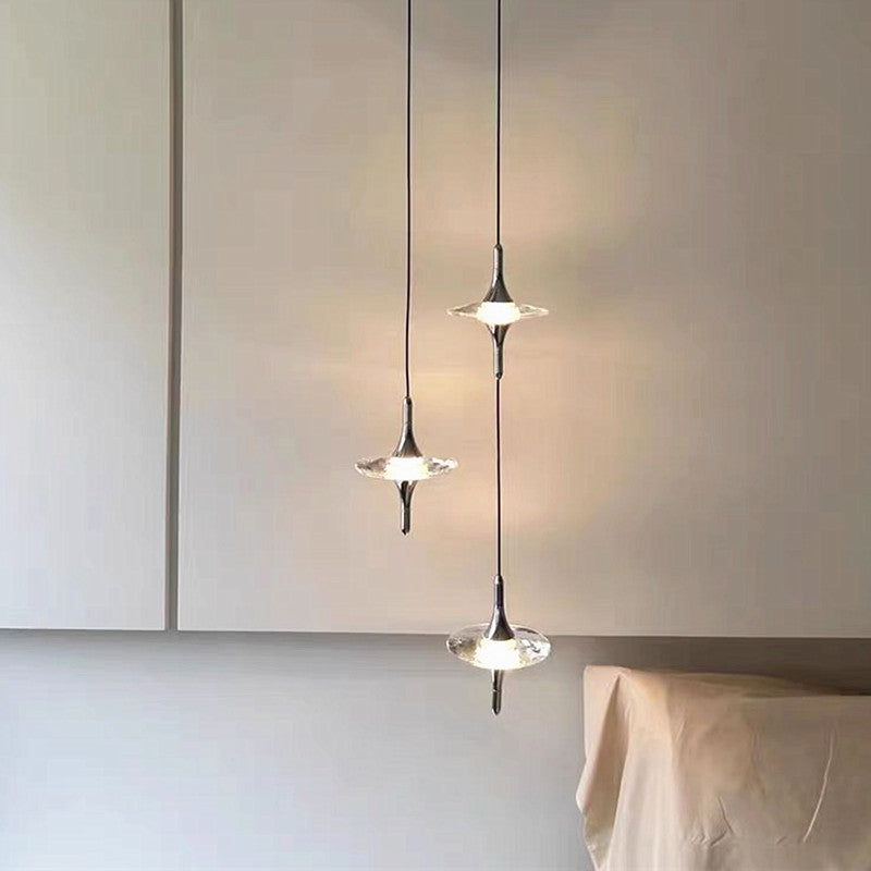 Modern Luxury Aluminum Crystal Star LED Chandelier For Bedroom