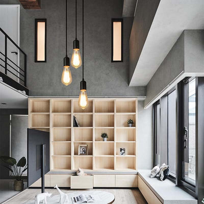 Contemporary Retro Iron Glass Linear 3-Light Chandelier For Living Room