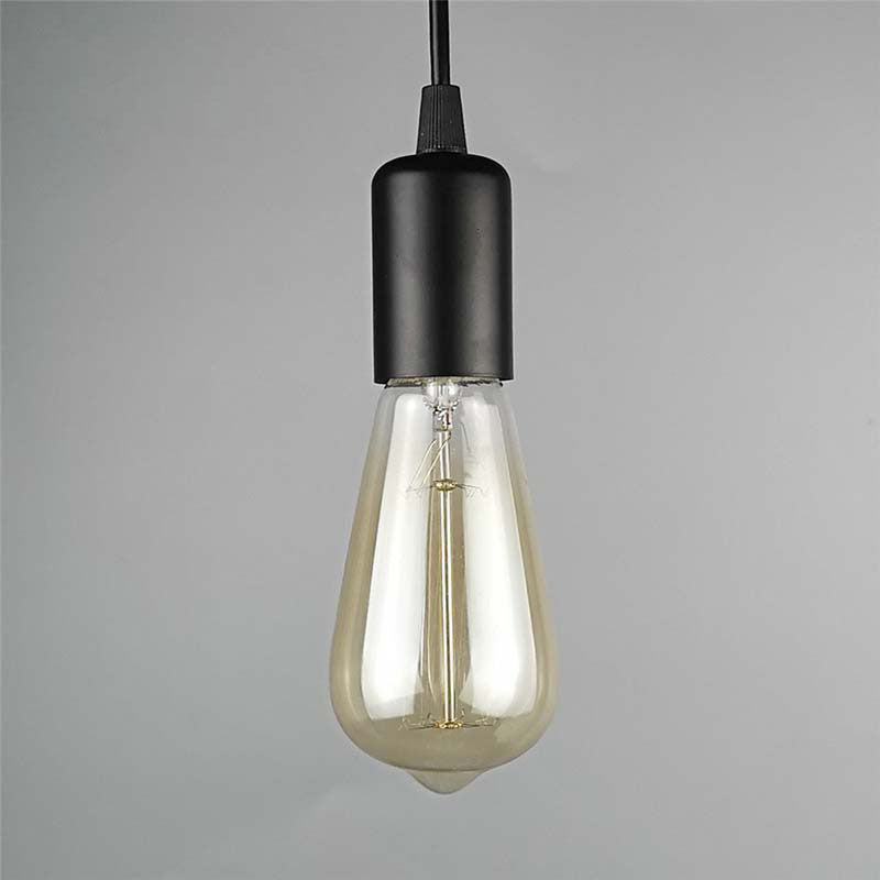 Lámpara de araña lineal de vidrio de hierro retro contemporáneo de 3 luces para sala de estar 
