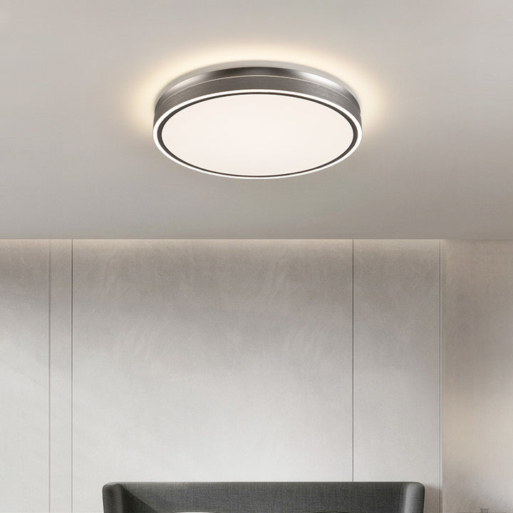 Lumière de plafond LED encastrée moderne minimaliste en aluminium, fer, acrylique, ronde, carrée, rectangulaire pour salon 