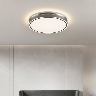 Modern Minimalist Aluminum Iron Acrylic Round Square Rectangle LED Flush Mount Ceiling Light For Living Room