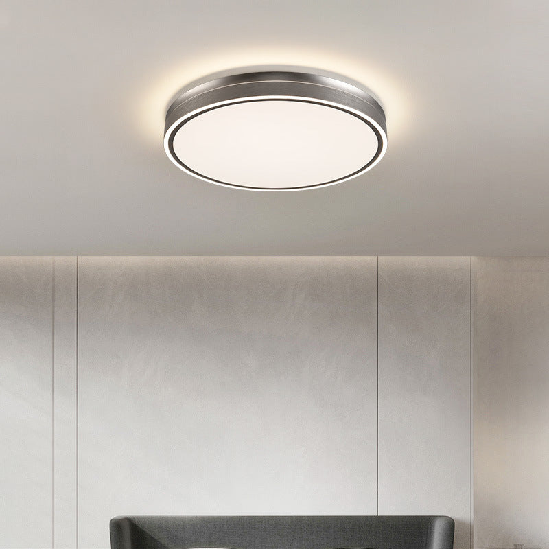 Modern Minimalist Aluminum Iron Acrylic Round Square Rectangle LED Flush Mount Ceiling Light For Living Room