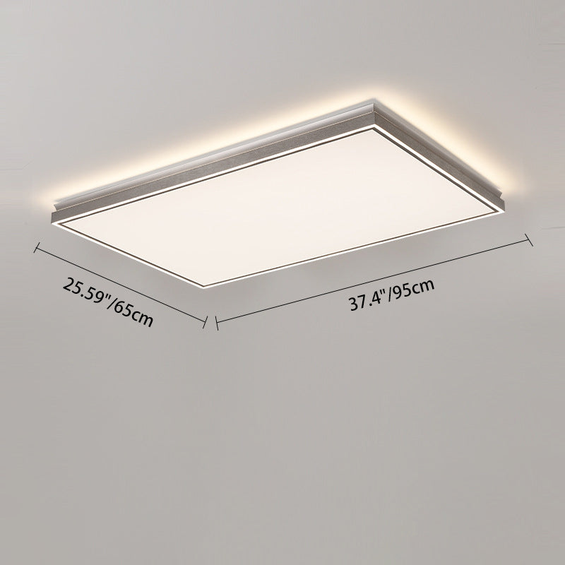 Lumière de plafond LED encastrée moderne minimaliste en aluminium, fer, acrylique, ronde, carrée, rectangulaire pour salon 