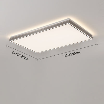 Modern Minimalist Aluminum Iron Acrylic Round Square Rectangle LED Flush Mount Ceiling Light For Living Room